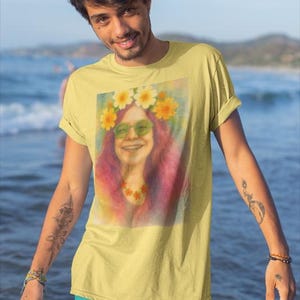 Flower Power Unisex T-Shirt, Retro Graphic Tee, Boho Style Shirt, Perfect for Festivals, Gift for Music Lovers, Vintage Vibe Tee image 9