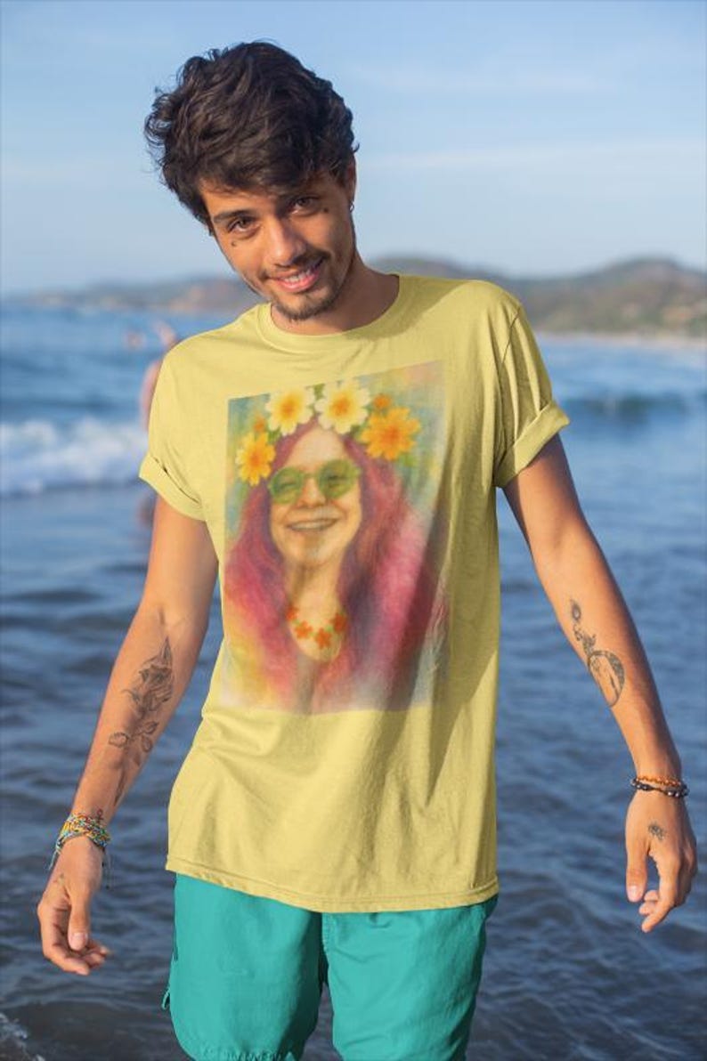 Flower Power Unisex T-Shirt, Retro Graphic Tee, Boho Style Shirt, Perfect for Festivals, Gift for Music Lovers, Vintage Vibe Tee image 9