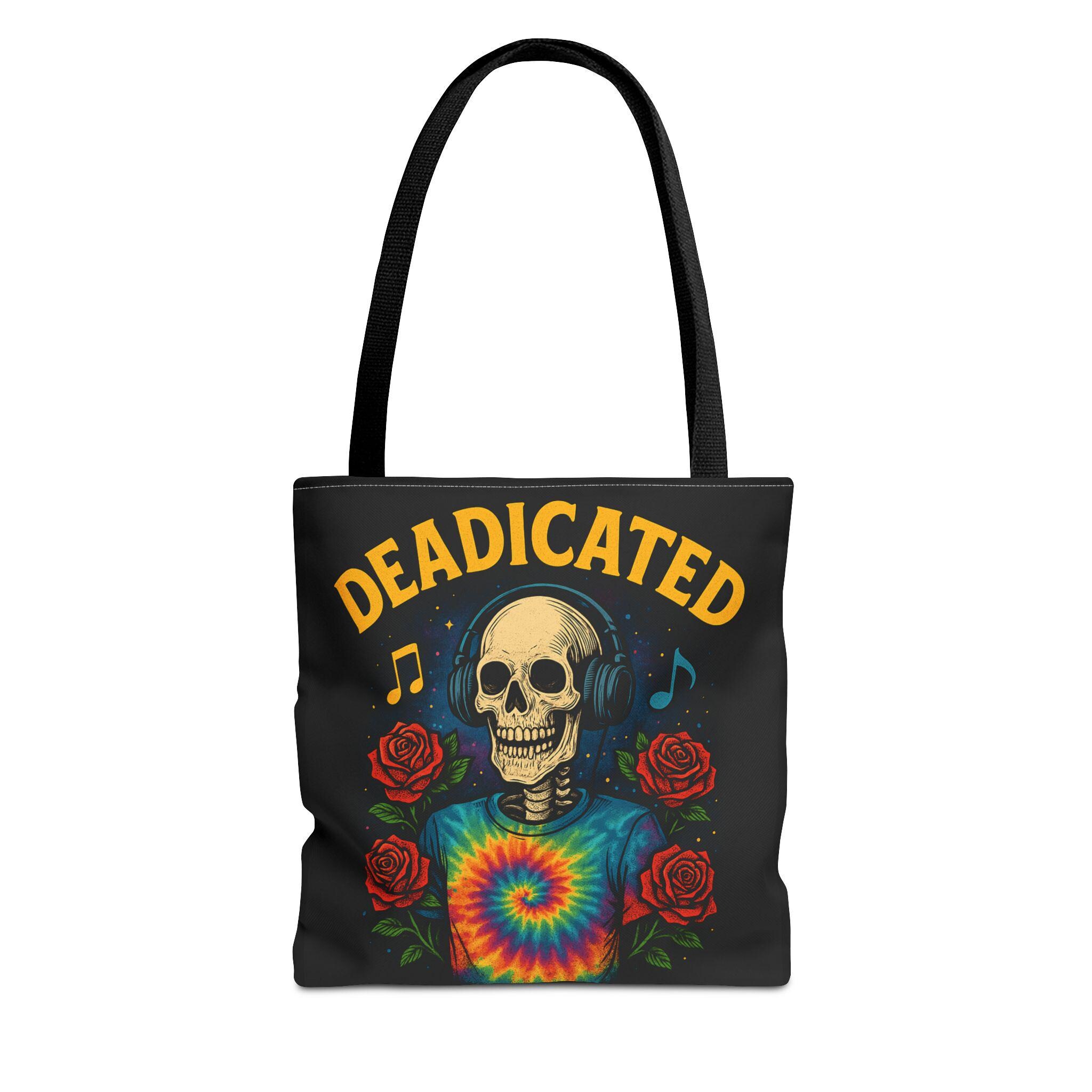 Dedicated Skull Tote Bag, Deadicated Grateful, Psychedelic  display picture 2