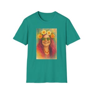 Flower Power Unisex T-Shirt, Retro Graphic Tee, Boho Style Shirt, Perfect for Festivals, Gift for Music Lovers, Vintage Vibe Tee image 7
