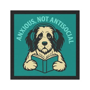 Dog Lover Car Magnet - Anxious, Not Antisocial | Cute Pet Decor, Vehicle Decoration, Animal Enthusiast Gift, Funny Car Accessory
