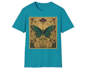 Vintage Butterfly Graphic T-Shirt, Nature Lover Tee, Boho Butterfly Shirt, Gift for Her, Eco-Friendly Cotton T-Shirt