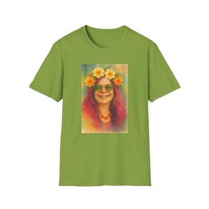 Flower Power Unisex T-Shirt, Retro Graphic Tee, Boho Style Shirt, Perfect for Festivals, Gift for Music Lovers, Vintage Vibe Tee image 4