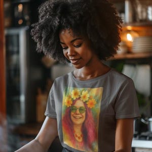 Flower Power Unisex T-Shirt, Retro Graphic Tee, Boho Style Shirt, Perfect for Festivals, Gift for Music Lovers, Vintage Vibe Tee image 10
