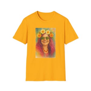 Flower Power Unisex T-Shirt, Retro Graphic Tee, Boho Style Shirt, Perfect for Festivals, Gift for Music Lovers, Vintage Vibe Tee image 3
