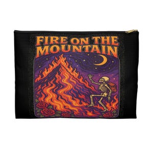Fire on the Mountain Pouch, Deadicated Grateful, Psychedelic Dead-Inspired Design, Grateful Dead, Dead Head Gift, Hippie Vibe, boho style