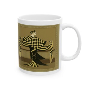 Stylish Artistic Ceramic Mug, Modern Coffee Cup, Unique Gift for Art Lovers, Decorative Tea Mug, Contemporary Home Decor