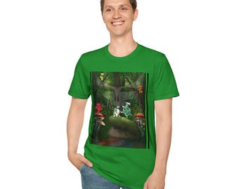 Whimsical Forest T-Shirt, Unisex Nature Tee, Fun Fantasy Shirt, Outdoor Adventure Top, Unique Gift for Nature Lovers