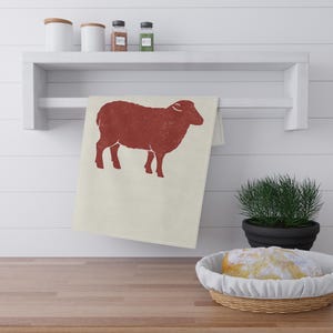 Rustic Farmhouse sheep Tea Towels, Vintage Animal Decor, Kitchen Accessories, Gift for Farmhouse Lovers, Country Style Cookware
