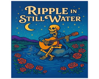 Ripple in Still Water2 Stickers, Deadicated Grateful, Psychedelic Dead-Inspired, Grateful Dead, Dead Head Gift, Hippie Vibe, boho style
