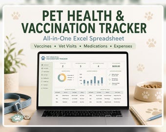 Vaccinatietracker voor huisdieren: vaccinatiegegevens voor honden en katten, herinneringen voor boosters