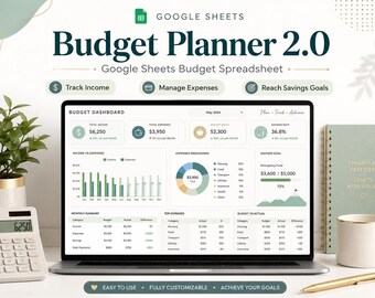 Budgetplanner in Google Sheets - Maandelijkse uitgaven, spaardoelen, schuldenoverzicht