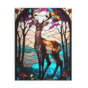 Stained glass Puzzle deer (120, 252, 500-Piece)