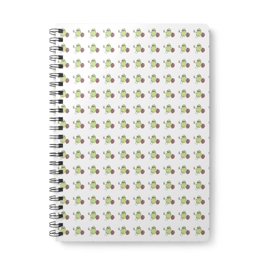 Cartoon Avocado Notebook | A5 Softcover Journal Planner - Etsy