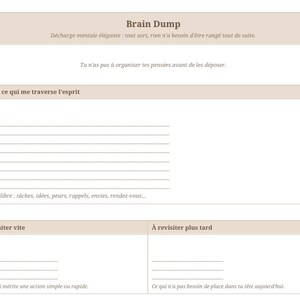 Brain dump