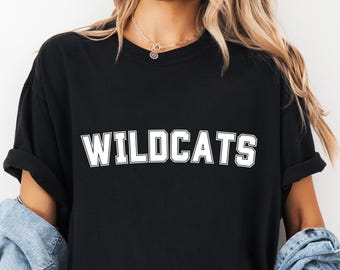 Distressed Wildcats Comfort Colors Shirt: Retro College Tee