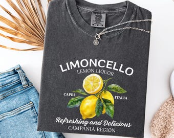 Limoncello Italy Bachelorette Shirt, Italian Summer Comfort Colors 1717, Amalfi Coast Bridesmaid Gift, Lemon Graphic Tee, Euro Summer Top