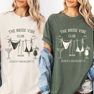 Bride Vibe Club Comfort Colors Bachelorette Party Shirts