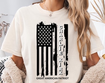Chemise patriote drapeau américain Comfort Colors - Cadeau classique