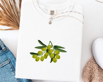 Camiseta Olive Branch Comfort Colors: Camiseta Botanical Gardencore