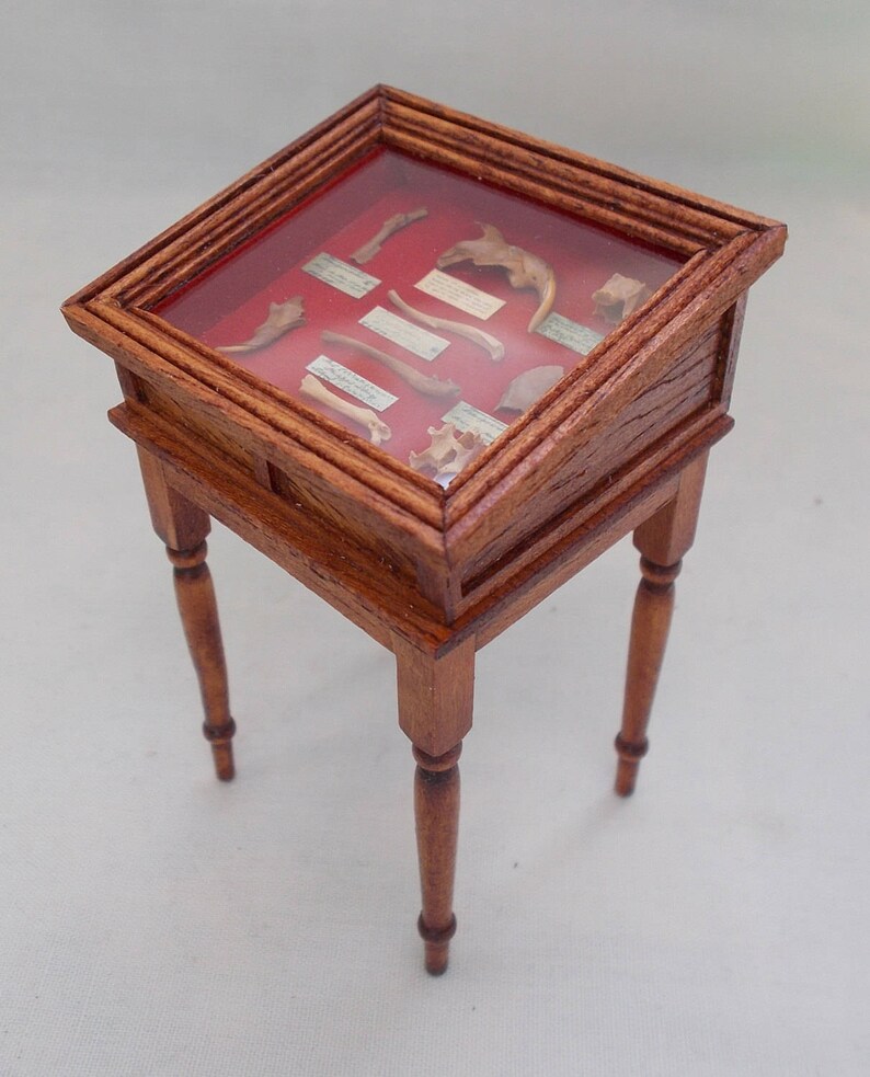 Dollhouse Miniature Artisan Aged Vintage Maps Chest of Drawers