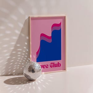 Love Club Bisexual Wall Art LGBTQ Digital Download Poster