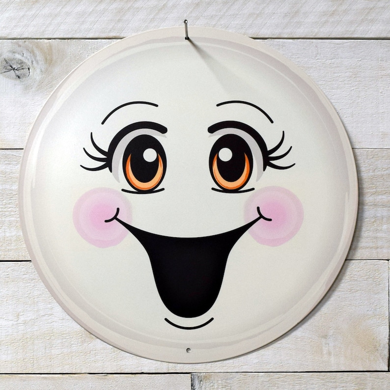 WhiteBlack sign 12 dia round Ghost Face MD0348