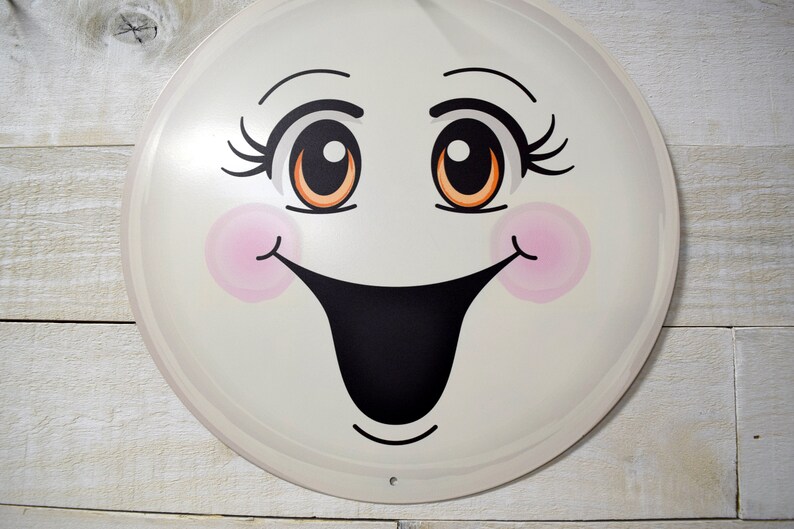 WhiteBlack sign 12 dia round Ghost Face MD0348