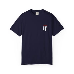 USMNT Football Club Shirt, Comfort Colors Soccer Tee, USA Soccer Fan Shirt, USMNT Graphic Tee, World Football Shirt image 3