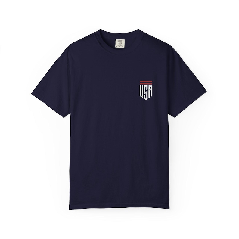 USMNT Football Club Shirt, Comfort Colors Soccer Tee, USA Soccer Fan Shirt, USMNT Graphic Tee, World Football Shirt image 3