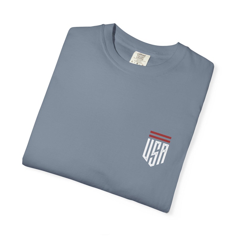 USMNT Football Club Shirt, Comfort Colors Soccer Tee, USA Soccer Fan Shirt, USMNT Graphic Tee, World Football Shirt image 6