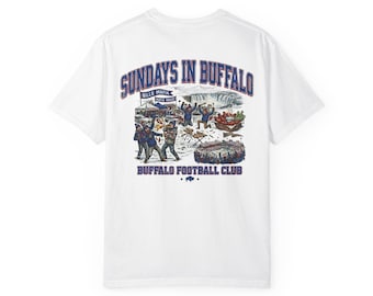 Sundays in Buffalo Comfort Colors Shirt, Snowy Buffalo Football Tailgate Tee, Vintage Bills Mafia Club Graphic