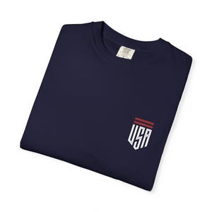 USMNT Football Club Shirt, Comfort Colors Soccer Tee, USA Soccer Fan Shirt, USMNT Graphic Tee, World Football Shirt image 5