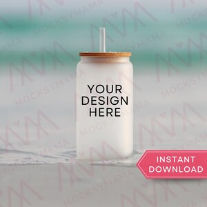 Frosted Cup Tumbler Mockup, Blank Frosted Glass Coffee Cup Mock Up, Real Product Mock, POD Tumbler Mockup Sublimation Frosted Glass Cup Mock