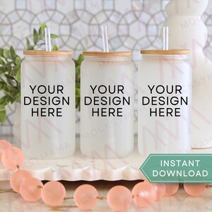 Frosted Cup Tumbler Mockup, Blank Frosted Glass Coffee Cup Mock Up, Real Product Mock, POD Tumbler Mockup Sublimation Frosted Glass Cup Mock