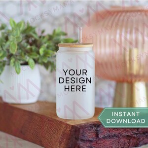 Frosted Cup Tumbler Mockup, Blank Frosted Glass Coffee Cup Mock Up, Real Product Mock, POD Tumbler Mockup Sublimation Frosted Glass Cup Mock