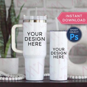 40 oz Tumbler Mockup, Blank 20 oz Tumbler Mock Up, Real Product Mock, POD Tumbler Mockup, Print on Demand Sublimation 40 ounce Tumbler Mock