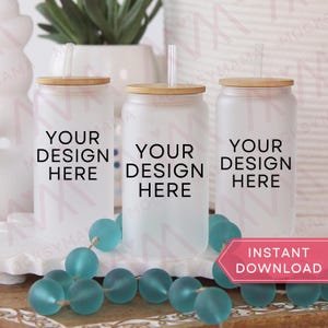 Frosted Cup Tumbler Mockup, Blank Frosted Glass Coffee Cup Mock Up, Real Product Mock, POD Tumbler Mockup Sublimation Frosted Glass Cup Mock