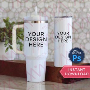 40 oz Tumbler Mockup, Blank 20 oz Tumbler Mock Up, Real Product Mock, POD Tumbler Mockup, Print on Demand Sublimation 40 ounce Tumbler Mock