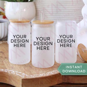 Frosted Cup Tumbler Mockup, Blank Frosted Glass Coffee Cup Mock Up, Real Product Mock, POD Tumbler Mockup Sublimation Frosted Glass Cup Mock