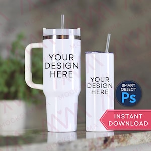 40 oz Tumbler Mockup, Blank 20 oz Tumbler Mock Up, Real Product Mock, POD Tumbler Mockup, Print on Demand Sublimation 40 ounce Tumbler Mock