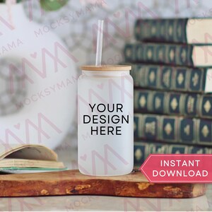 Frosted Cup Tumbler Mockup, Blank Frosted Glass Coffee Cup Mock Up, Real Product Mock, POD Tumbler Mockup Sublimation Frosted Glass Cup Mock