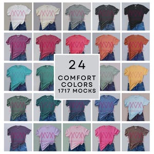 Comfort colors mockup bundle, Comfort Colors Flatlay mockup 1717, TShirt digital mockup bundle, pod mockup tee shirt, Flat Lay mockup bundle