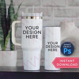 40 oz Tumbler Mockup, Blank 20 oz Tumbler Mock Up, Real Product Mock, POD Tumbler Mockup, Print on Demand Sublimation 40 ounce Tumbler Mock