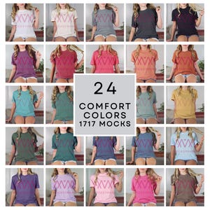Comfort colors mockup bundle, Comfort Colors model mockup 1717, TShirt digital mockup bundle, pod mockup tee shirt, real model mockup bundle
