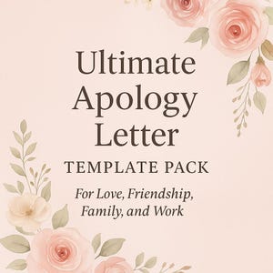 Plantillas de cartas de disculpa: imprimibles y editables para relaciones, amigos, trabajo y más.