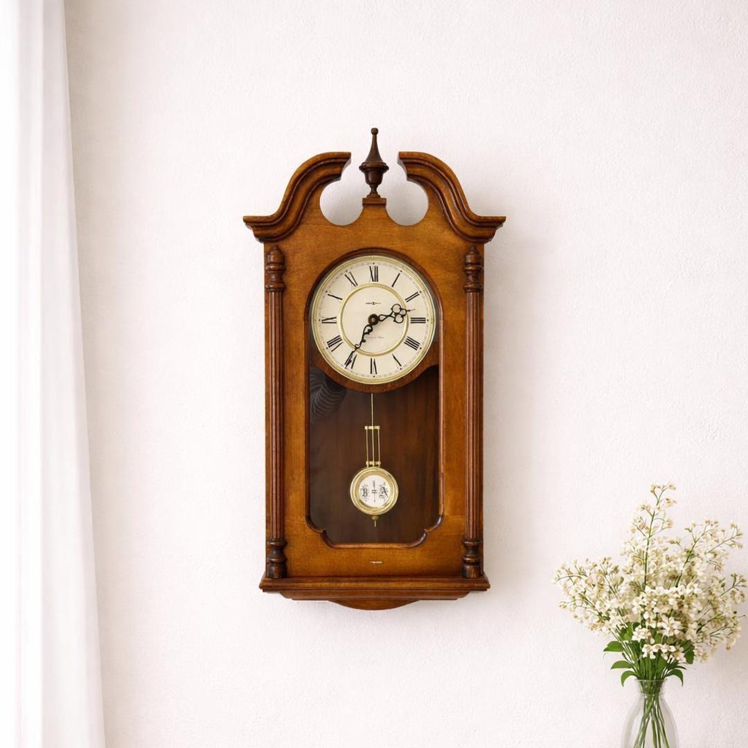 Howard Miller “Danwood” Quartz Wall Clock in Traditional Grandfather Style