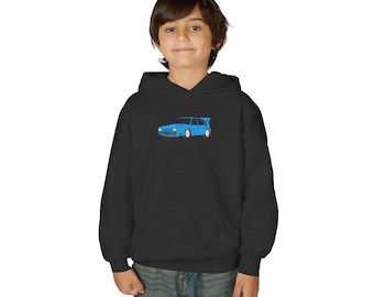 Citroën BX Evolution Group B Rally Car Youth Hoodie - Baby Blue