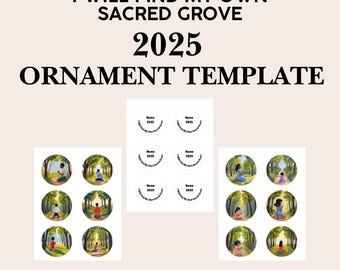 Plantilla de adorno de la Arboleda Sagrada / Plantilla imprimible para la Primaria SUD / Plantilla editable en Canva / Regalo para la Primaria