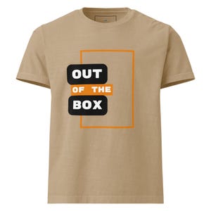T-shirt unisex oversize Out of the Box/Maglietta Creative Thinker/Maglietta streetwear minimalista